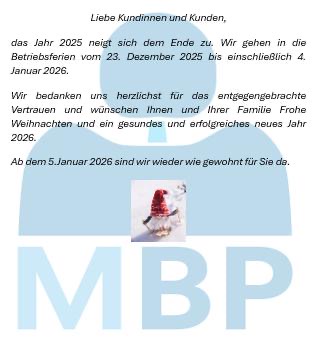 Weihnachtsgrüße 2025